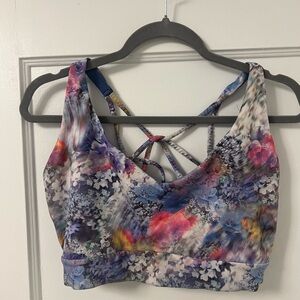 Athleta Multi-Colored Strappy Back Sports Bra